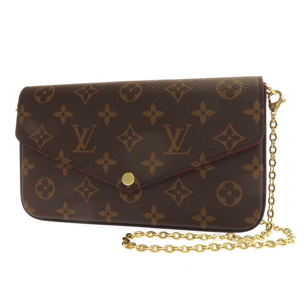 Louis Vuitton Monogram Pochette Felicie Long Wallet Fuschia Pink